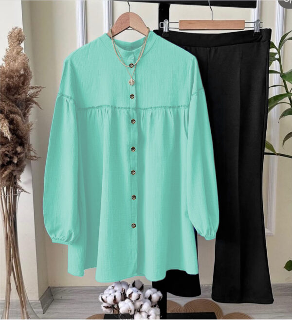 Western Georgette Arrival ❤ Front Kaaj Button Western Top With Plazo 2Piece