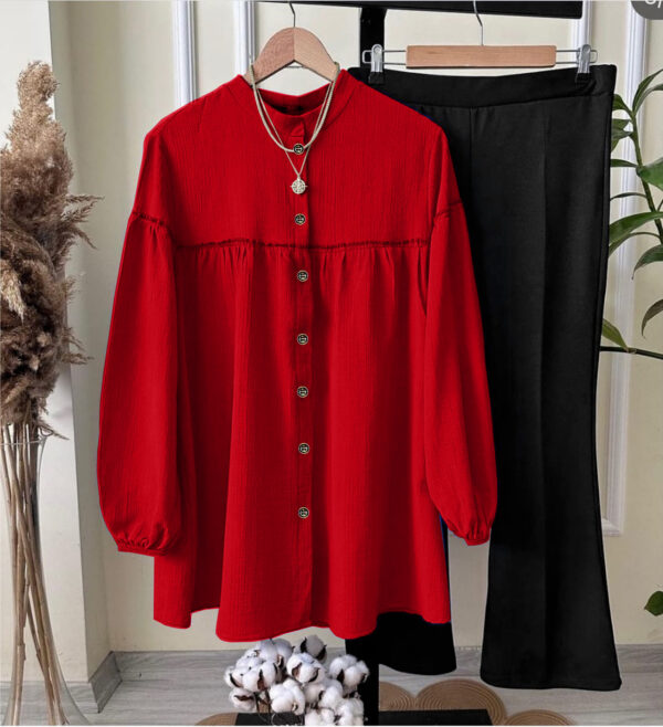 Western Georgette Arrival ❤ Front Kaaj Button Western Top With Plazo 2Piece - Image 4