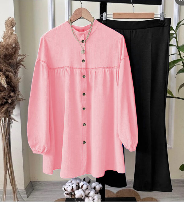 Western Georgette Arrival ❤ Front Kaaj Button Western Top With Plazo 2Piece - Image 5
